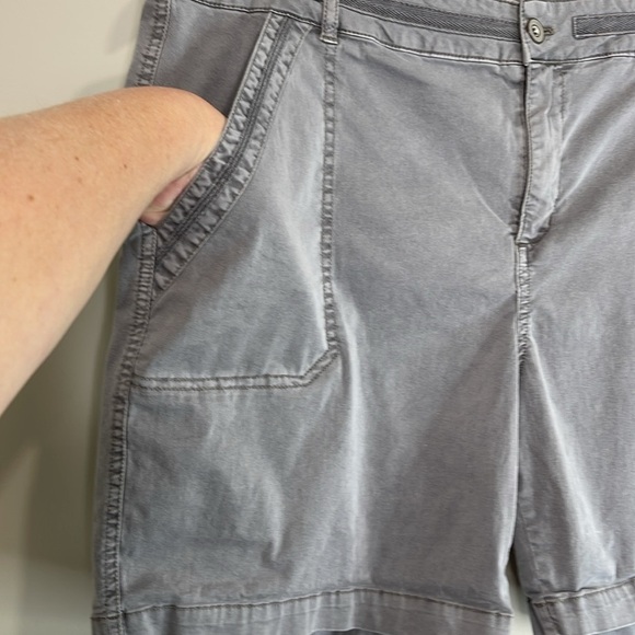 Denver Hayes Sunwashed Casual Shorts Grey Cotton Stretch Size 14 - Picture 4 of 11